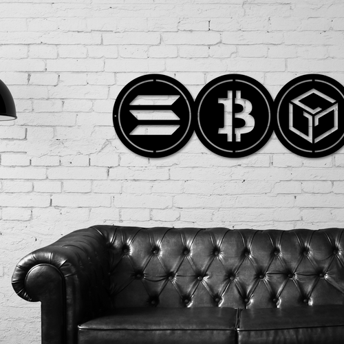 Crypto Metal Sign, Crypto Decor, Choose 3 Cryptos