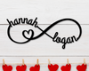 Infinity Heart Sign With Names