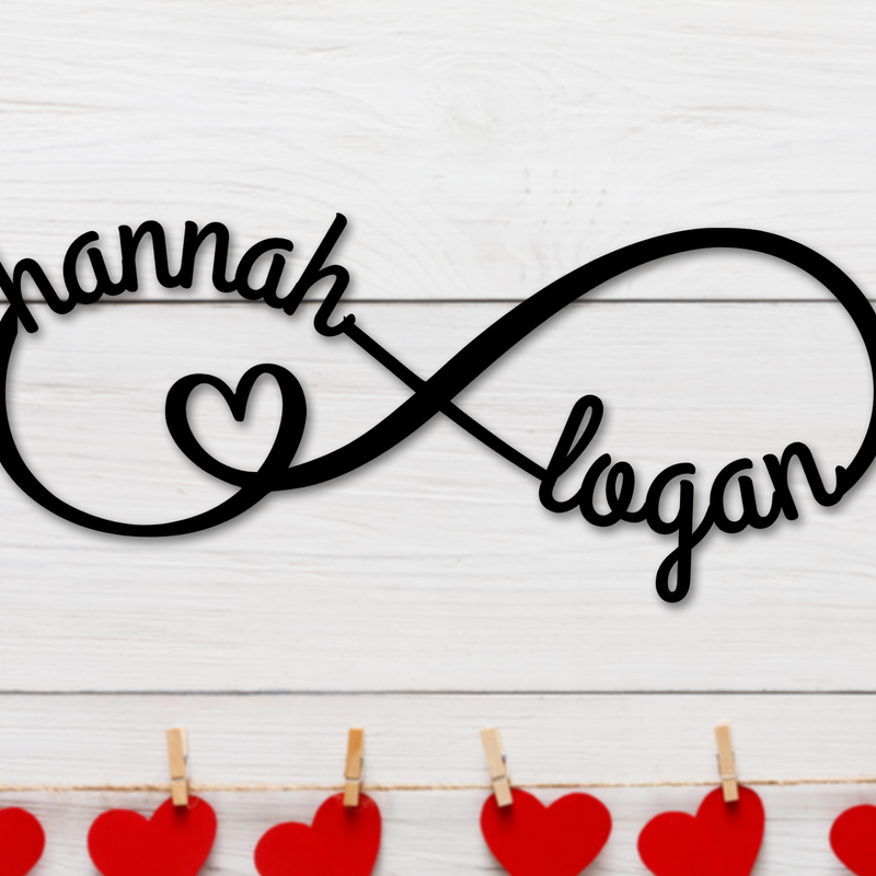 Infinity Heart Sign With Names
