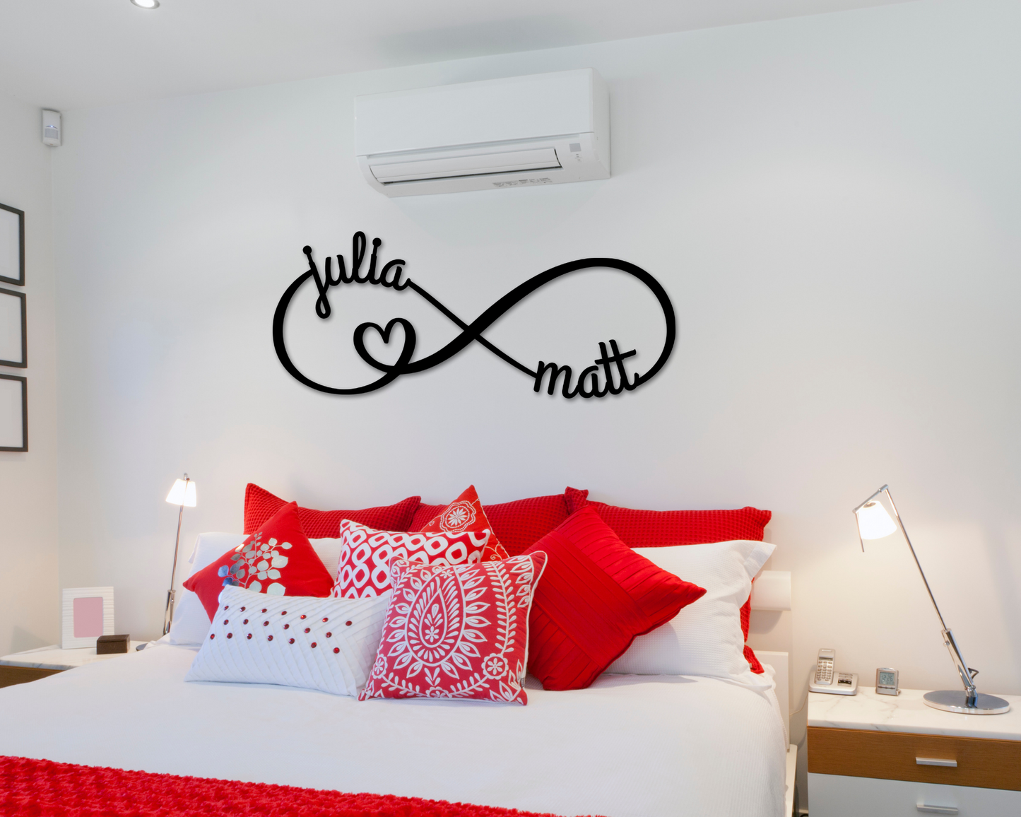 Infinity Heart Sign With Names