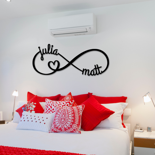 Infinity Heart Sign With Names