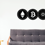 Crypto Metal Sign, Crypto Decor, Choose 3 Cryptos
