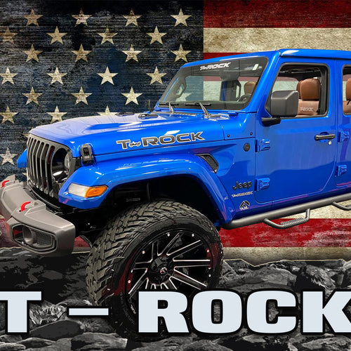Custom Jeep Wrangler T-Rock Metal Tin Sign | Personalized Jeep Sign | Garage Man Cave Wall Decor | Lifted Jeep Gift | Made in USA