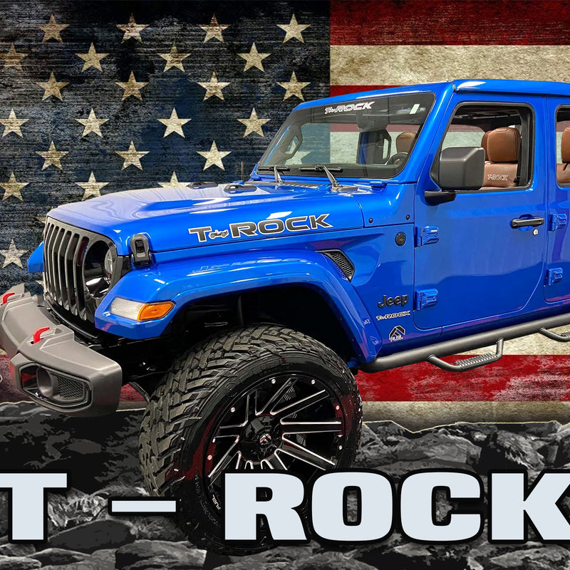 Custom Jeep Wrangler T-Rock Metal Tin Sign | Personalized Jeep Sign | Garage Man Cave Wall Decor | Lifted Jeep Gift | Made in USA