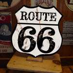 Route 66 Centennial Sign – 100th Anniversary 1926–2026 – Personalized Mother Road Sign – Vintage White Shield – 15x15 Metal Sign – Americana Gift