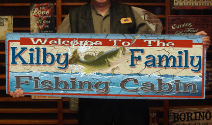 Personalized Cabin Signs - Fishing