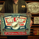 Personalized Fishing Sign – Custom Bait Shop Sign – Gift for Fisherman – Lake House Decor – Man Cave Sign – Cabin Wall Decor – Vintage Metal Sign