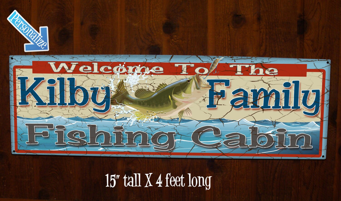 Personalized Cabin Signs - Fishing