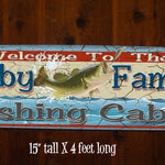 Personalized Cabin Signs - Fishing