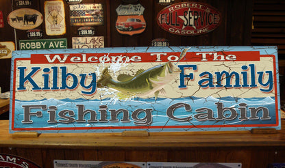 Personalized Cabin Signs - Fishing