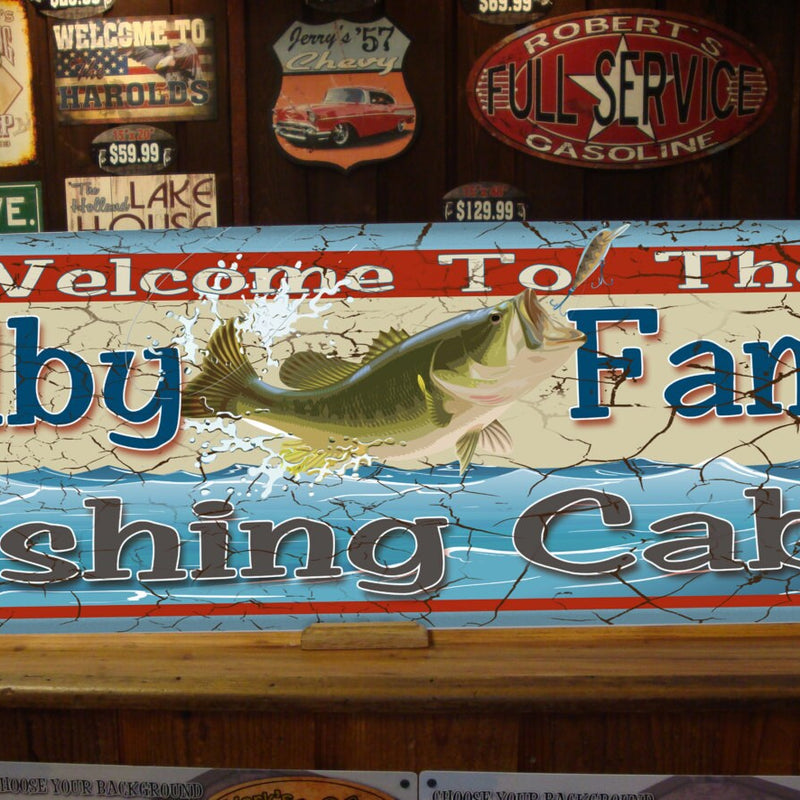 Personalized Cabin Signs - Fishing