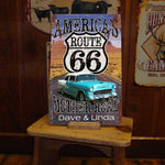 Route 66 Mother Road Sign. Custom, Personalized Tin Sign! Vintage Tin Sign.