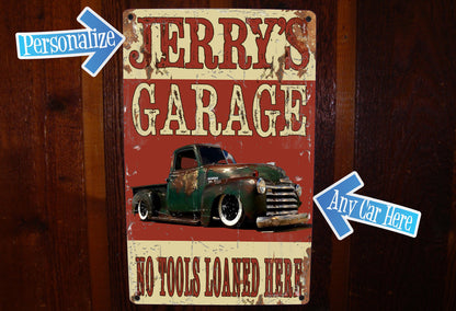 Custom Garage Sign with FREE Personalization! Vintage Tin Sign!