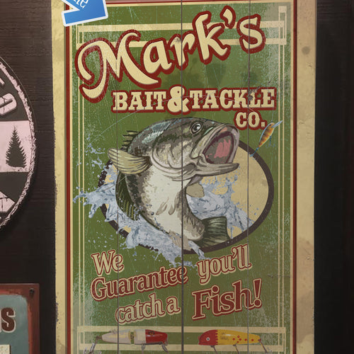 Custom Fishing Sign - Bait & Tackle Co.