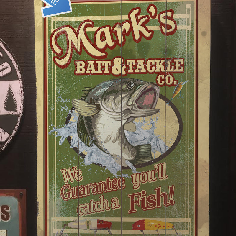 Custom Fishing Sign - Bait & Tackle Co.