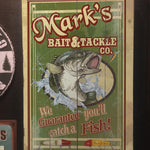 Custom Fishing Sign - Bait & Tackle Co.