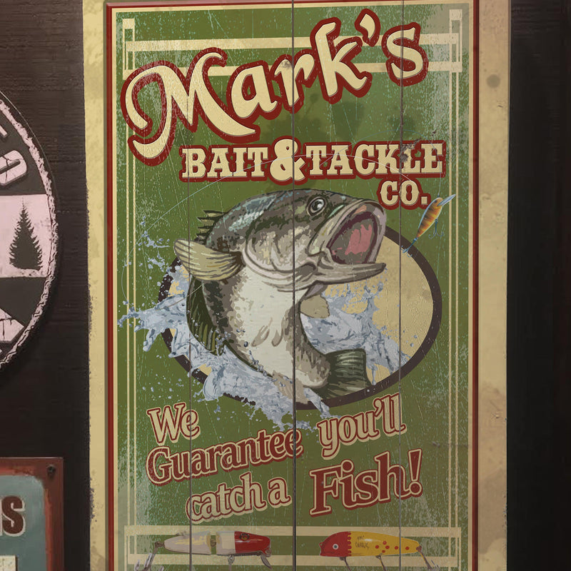 Custom Fishing Sign - Bait & Tackle Co.