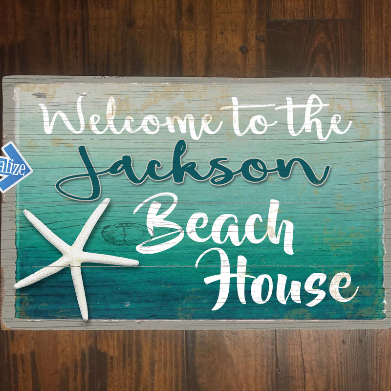 Custom, Vintage Beach House Sign - FREE Personalization