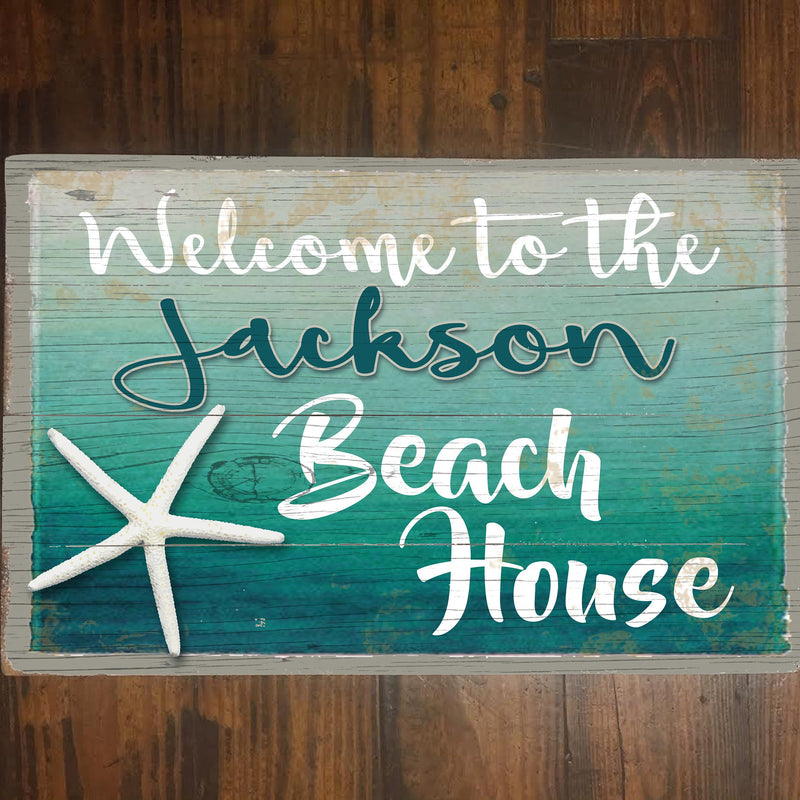 Custom, Vintage Beach House Sign - FREE Personalization