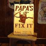Fix it Shop. Dad's Shop, Papa's Shop, Custom Shop Sign. Great Man Gift.  Free Personalization!