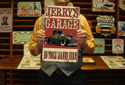 Custom Garage Sign with FREE Personalization! Vintage Tin Sign!