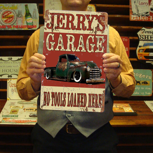 Custom Garage Sign with FREE Personalization! Vintage Tin Sign!