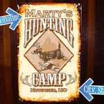 Vintage Hunting Camp Sign - Deer, Elk, or Moose! FREE Personalization