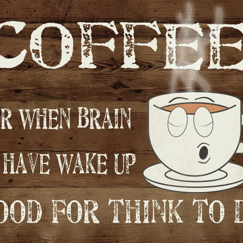 Vintage Coffee Wood Box Sign