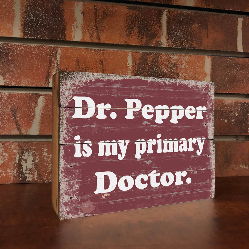 Vintage Dr. Pepper Sign - Wood Box Sign