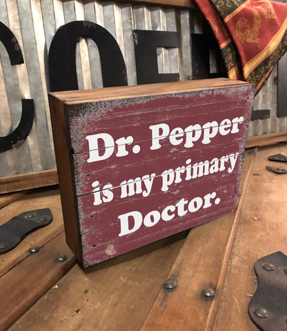 Diet Dr. Pepper Sign - Wood Box Sign