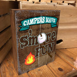 Vintage S'more Fun Wooden Box Sign