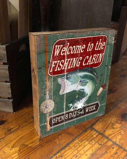 Vintage Fishing Cabin Signs