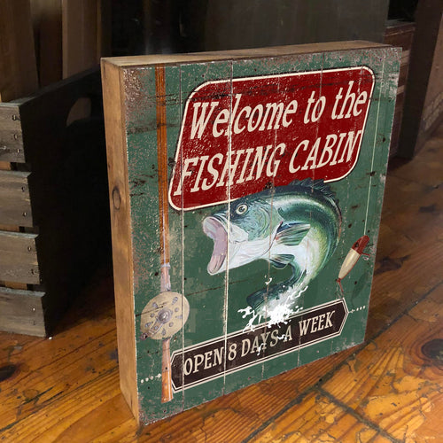 Vintage Fishing Cabin Signs