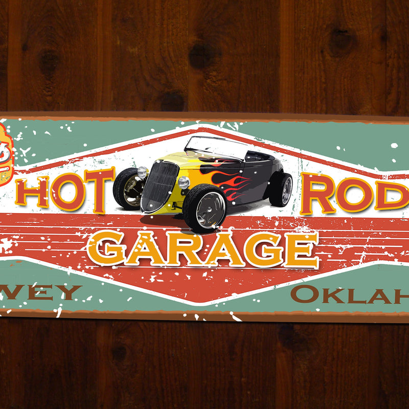 HUGE Custom Vintage Tin Sign - with picture of YOUR Car!!!