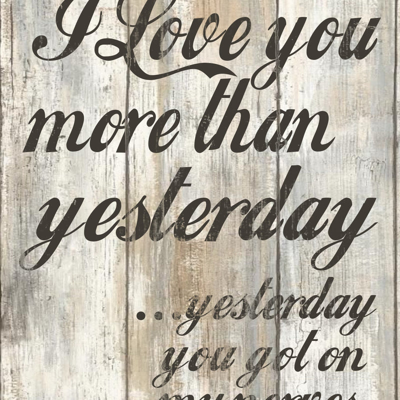 Vintage Love You Wooden Box Sign