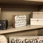 Vintage Get Fat Wooden Box Sign