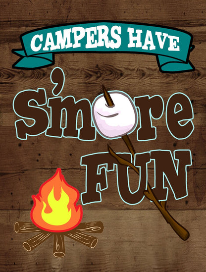 Vintage S'more Fun Wooden Box Sign