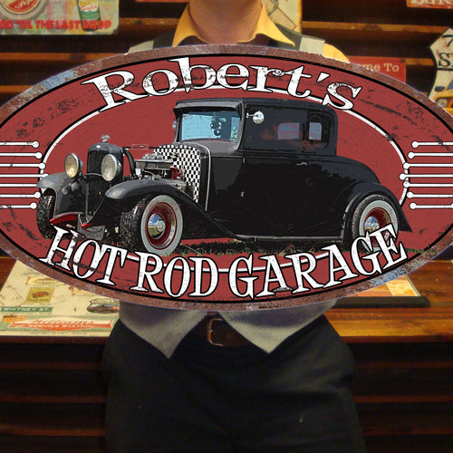 Custom Vintage Tin Sign - with picture of YOUR Car!!!
