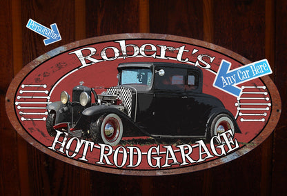 Custom Vintage Tin Sign - with picture of YOUR Car!!!