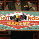 HUGE Custom Vintage Tin Sign - with picture of YOUR Car!!!