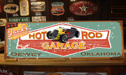 HUGE Custom Vintage Tin Sign - with picture of YOUR Car!!!