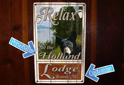 Custom Bear Sign - Lodge/Cabin Decor