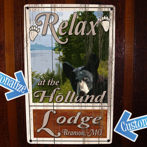 Custom Bear sign for lodge or cabin decor