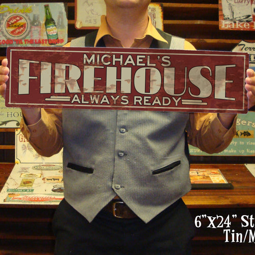 Custom Firehouse Sign - Free Personalization