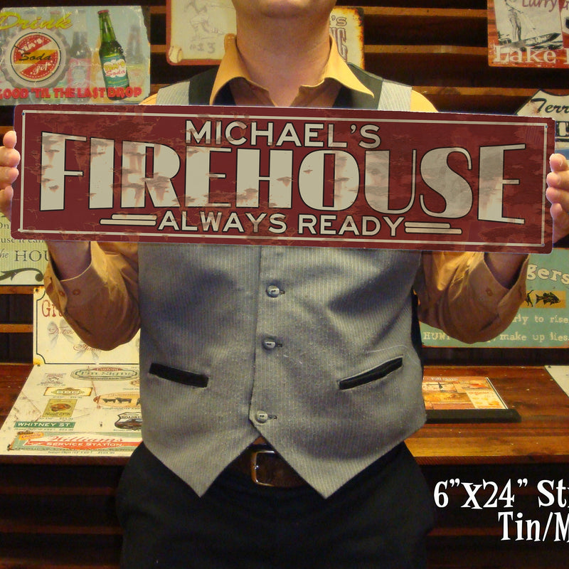 Custom Firehouse Sign - Free Personalization