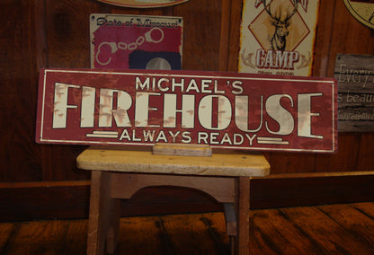 Custom Firehouse Sign - Free Personalization