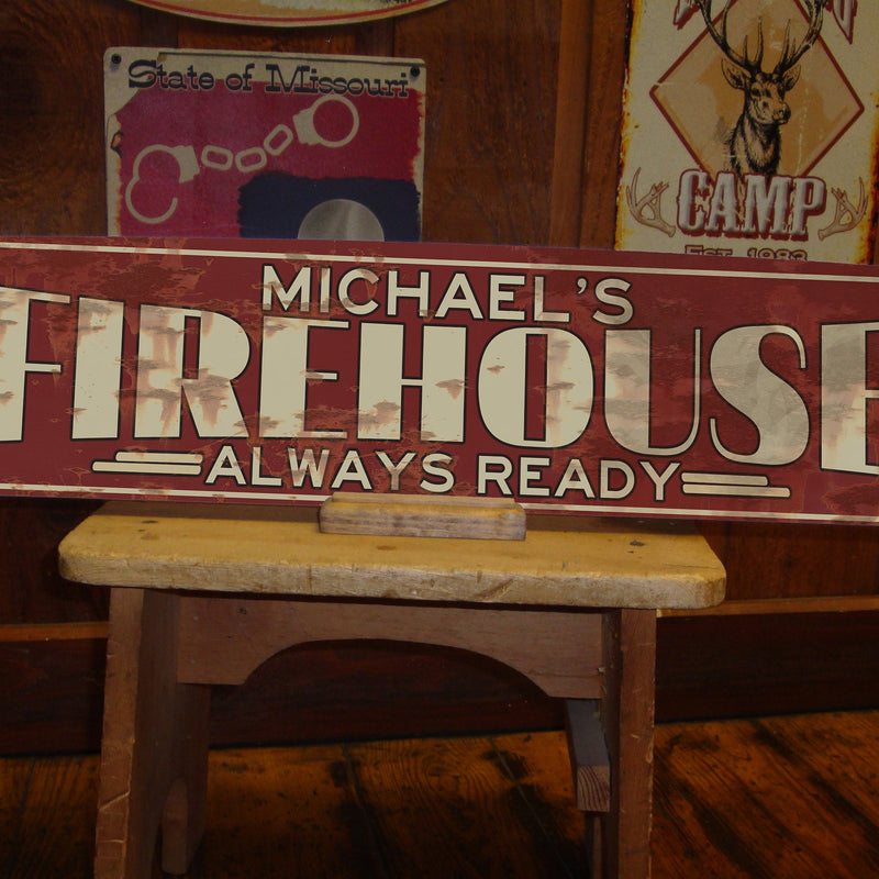 Custom Firehouse Sign - Free Personalization