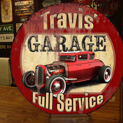 Vintage Custom Car Sign for Garage