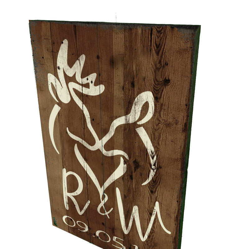 Couples Wedding Sign - Deer Hunting