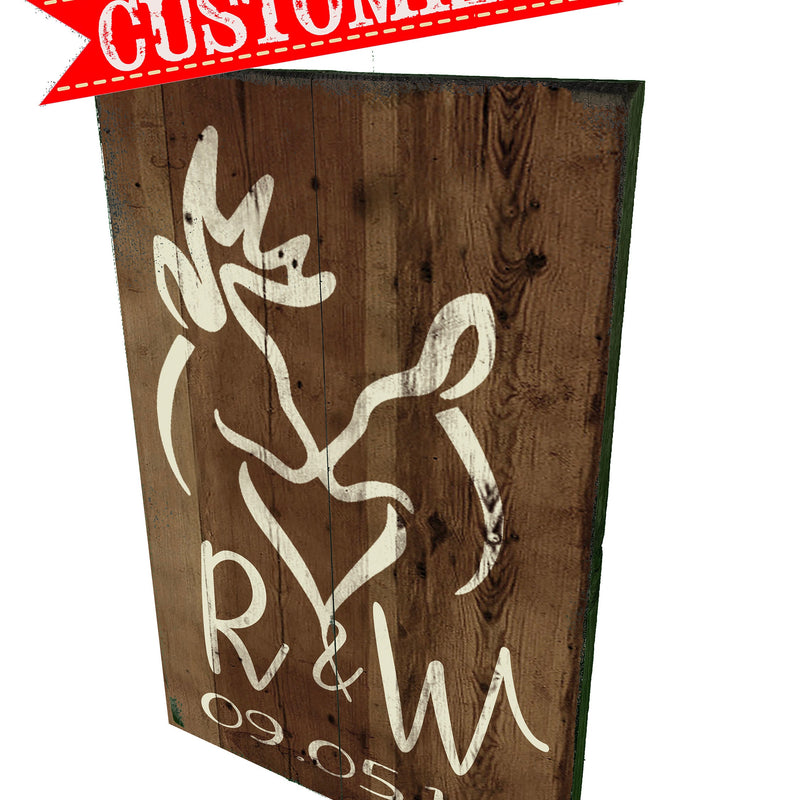 Couples Wedding Sign - Deer Hunting